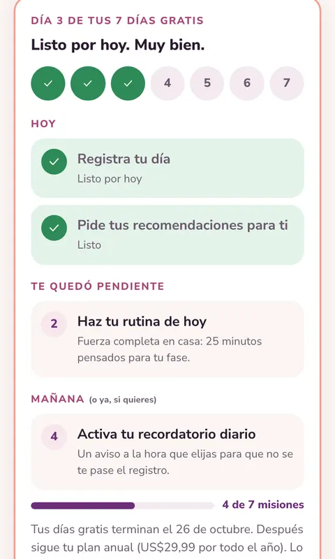 El programa de los 7 días, paso a paso